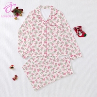 Pyjama d'hiver pour femme Loveda Factory, imprimé personnalisé, mode, imprimé, doux, avec poche