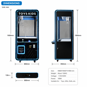 Moderna Macchina Acchiappacarte Nera a Moneta per Sala Giochi Commerciale, Gioco <span class=keywords><strong>Arcade</strong></span> con Gru per Parco Giochi al Coperto, Personalizzazione del Marchio - Product Image 2