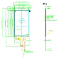 Pantalla LCD IPS TFT de 5.5 Pulgadas, Módulo LCD de 1080x1920 Ultra Ancho, Panel LCD con Barra, Placa de Control de Pantalla LCD, Pantalla para Raspberry Pi