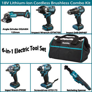 <span class=keywords><strong>Makita</strong></span> 18V Lithium-Akku Kabelloses Sechs-in-Eins Hochleistungs-Werkzeugset für Industrielle Bauarbeiten Multifunktionale Elektrowerkzeuge - Product Image 3
