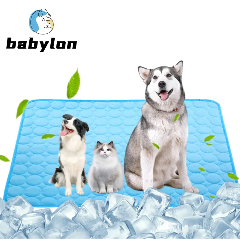 Summer Dogs Self Cooling Mat Hot Weather Sleeping Kennel Mat Pet Cool Pads Blanket Washable Ice Silk Sleep Mat Pad For Crate