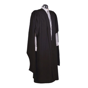 Robe de Cérémonie de Remise des Diplômes Jing Zherui pour Adultes Unisexe Noire Tissée Unie – Uniforme de Cérémonie de Licence et de Master, Uniforme Scolaire - Product Image 2
