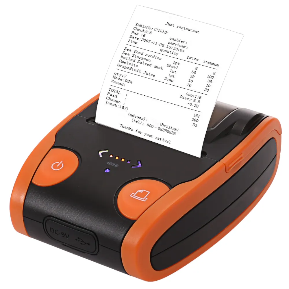 Mobile billing software price 58mm 2inch blue tooth android thermal label receipt printer for retail shop restaurant india