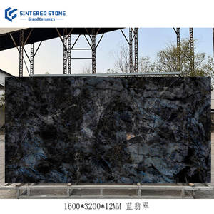 หินหยกสีฟ้าขนาด3200*1600*12มม. ขนาดใหญ่สำหรับห้องรับประทานอาหารผนังเคาน์เตอร์พื้นกำแพงกำแพงกำแพง backsplash Hall ซักรีดถนน - Product Image 2