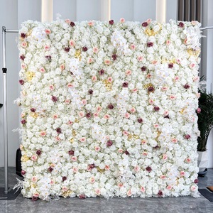 Bridal Shower Floral <b>Flower</b> <b>Wall</b> Handmade 5D Panel Realistic Floral Backdrop For Indoor Event Decor - Product Image 5