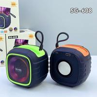 Offres Spéciales Mini haut-parleur sans fil stéréo Home Audio haut-parleur portable LED coloré avec basse de radiateur passif améliorée