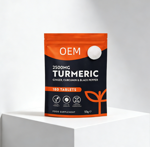 OEM Hot Selling - Turmeric Tablets Herbal <strong>Supplement</strong>: Boost Immunity &amp; Alleviate Joint Discomfort - Product Image 2