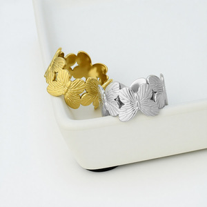 Innovative Simple Niche Design Sense Butterfly <b>Ring</b> Light Luxury Exquisite Style Women's Stainless Steel <b>Rings</b> Fashion Jewelry - Product Image 2