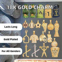 Vente chaude 18K Or Acier Inoxydable DIY Sports Série Pendentif Haute Qualité Mode Petit Bracelet Charme pour Tennis pour les Fêtes