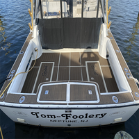 Tapis de pont en mousse EVA imitation teck pour bateau Carolina Classic 28 Cockpit Pad 1998, style SeaDek MarineMat Gatorstep, auto-adhésif