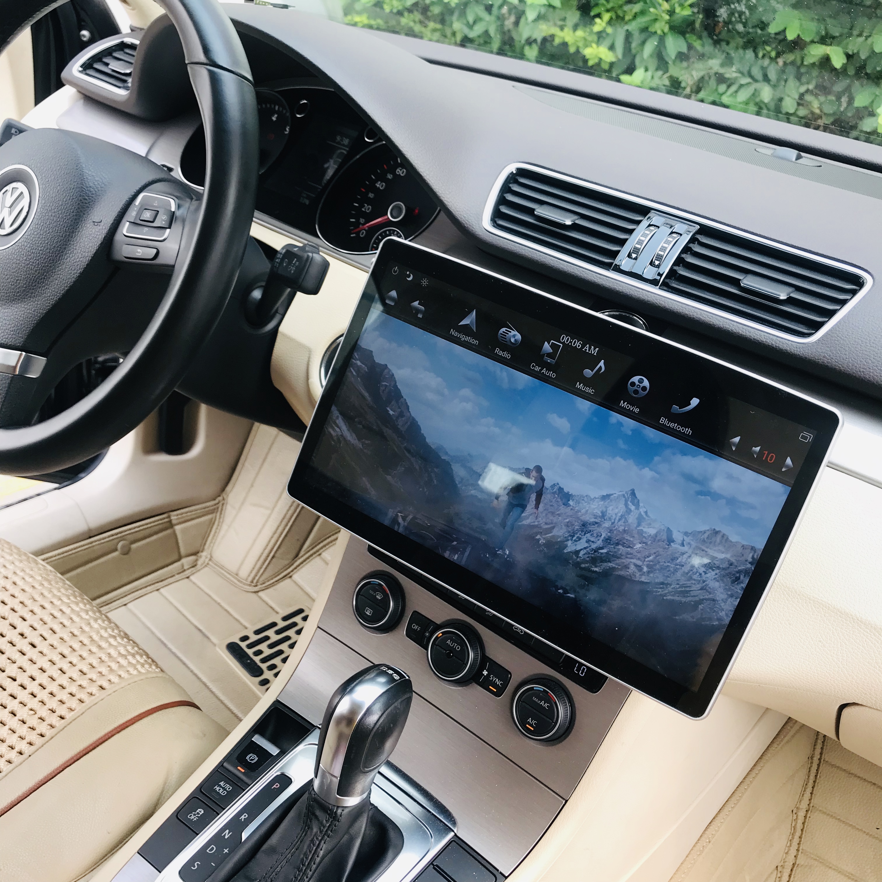 12.8" Android 9.0 system 100 degree rotating screen multimedia navigator for Universal Tesla machine 4+32