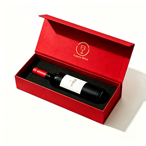 OEM Custom Luxury Gold Foil Logo Wine <b>Box</b> with Magnetic Closure & Foam Insert Eco-friendly Rigid Paperboard Packaging Wholesale - Product Image 1