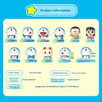 Lingdong Chuangxiang Doraemon, adorable marionnette à doigts, ornements, poupée robot chat, boîte aveugle, poupée en ABS faite à la main, jouet pour enfants