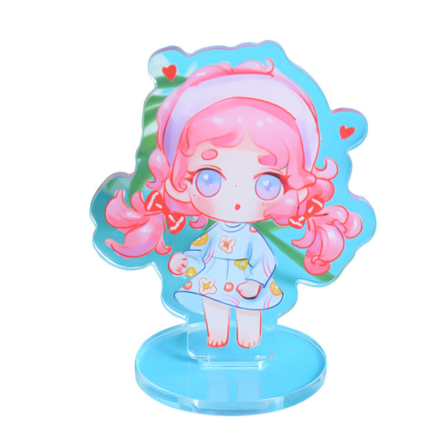 Acrylic Standing Sign Custom-made Transparent Double-layer Anime-themed Merchandise Character Standee Tabletop Decoration Small