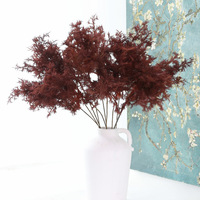 Bunga Rumput Merah Persia Buatan, Bunga Maple Bulu, Bunga Es Beku, Dekorasi Pernikahan, Bunga Palsu, Tanaman Hijau Romantis