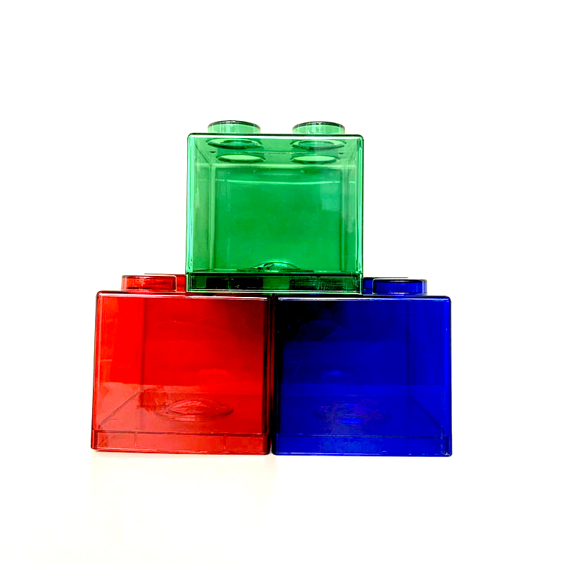 Оптовая продажа, красочный детский Сейф «сделай сам» для денег, прозрачная копилка для денег, строительный блок, копилка с подсчетом монет для детей