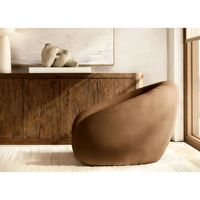 Fauteuil de salon américain rétro en tissu écologique, chaise de loisirs individuelle pour l'extérieur, fauteuil de club confortable pour la réception