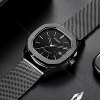 Pabrik Jam Tangan Quartz Mewah Pria dengan Logo Kustom OEM Sederhana, Berlian Berkilau, Logo Kustom, Harga Kompetitif untuk Pria