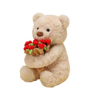 Venta al por mayor creativo lindo ramo <span class=keywords><strong>de</strong></span> rosas conejo oso <span class=keywords><strong>de</strong></span> peluche muñeca almohada Día <span class=keywords><strong>de</strong></span> San Valentín <span class=keywords><strong>Regalo</strong></span> <span class=keywords><strong>de</strong></span> Cumpleaños novio y novia - Product Image 1