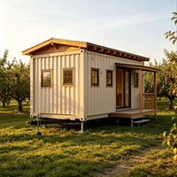 Maison mobile modulaire préfabriquée de haute qualité avec chambre et salon, tailles personnalisées, alimentée à l'énergie solaire, panneaux sandwich pour usage agricole