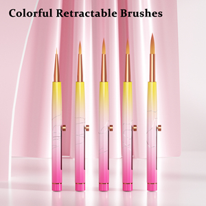 Pinceaux de peinture pour artistes de haute qualité avec logo personnalisé, pinceaux à aquarelle rétractables pour les voyages, pinceaux pour peinture acrylique et aquarelle - Product Image 1