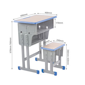 Shanfeng 높이 조정 가능한 학생 테이블 및 의자 HDF 자료 이벤트 학교 책상 남아프리카 공화국 - Product Image 3