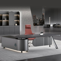 Bureau de direction ergonomique luxueux avec réglage électrique de la hauteur et bureau écologique