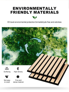 Pannello acustico in legno fonoassorbente ambientale impiallacciatura di legno naturale di alta qualità <span class=keywords><strong>per</strong></span> ufficio e Home Theater - Product Image 4