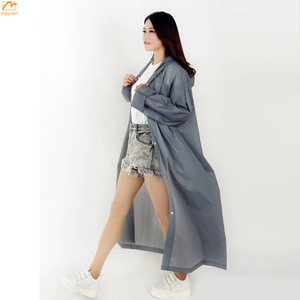 Impermeable ligero de salida de fábrica personalizado diferentes colores EVA impermeable para adultos ropa impermeable al aire libre - Product Image 3