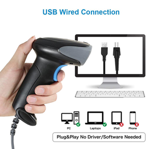 Tragbarer kabel gebundener drahtloser Barcode leser Handheld-Qr-<span class=keywords><strong>Code</strong></span> 1D 2D-Barcode-Scanner für Supermarkt lager - Product Image 4