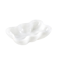 STONEKOCC 30x20x8CM Plateau à fruits irrégulier en marbre de jade naturel de luxe, design pour la maison, bol multifonctionnel en onyx blanc, décoration de bureau