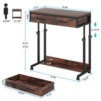 Bureau portable moderne mobile pour ordinateur portable avec tiroirs à roulettes petit bureau debout à domicile avec canapé table d'appoint lit bureau design