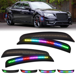 Luces Laterales Dinámicas LED para Chevrolet para Chrysler 300 15-22, Iluminación Dinámica Azul Verde para Parachoques Trasero con Intermitentes, Nuevo - Product Image 1