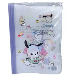 Детский мультяшный милый аниме папка для файлов Kuromi Mymelody Cinnamoroll Pochacco A4 зажим для штанги студенческий fun PP зажим