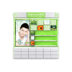 Support d'exposition de luxe moderne en acrylique pour salon de beauté, présentoir métallique pour produits cosmétiques et soins de la peau, idéal pour les boutiques et les vitrines en bois. - Product Image 1