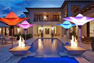 <span class=keywords><strong>Parasol</strong></span> extérieur de tulipe de parapluie d'hôtel de restaurant de publicité de marché à télécommande avec la lumière menée - Product Image 2
