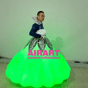 Costume <span class=keywords><strong>de</strong></span> fête <span class=keywords><strong>de</strong></span> Noël gonflable à LED, costume <span class=keywords><strong>de</strong></span> spectacle blanc gonflable - Product Image 6