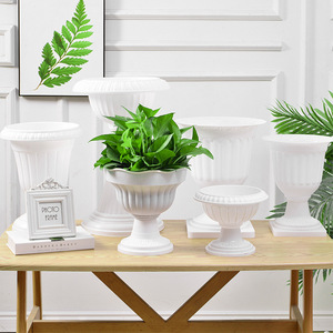 סירים פרחים פלסטיק עבור סוקולנטים שרף מיני potthos פרחים גבוהים יצירתי הידרופונית תוספת גדולה עציצים גדולים - Product Image 2