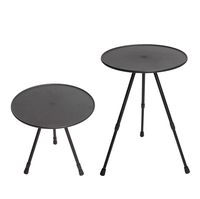 Table pliante portable d'extérieur avec support triangulaire Petite table de camping ronde ultra-légère Table à thé simple réglable