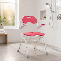 Chaise de douche médicale de classe II certifiée CE, chaise de sécurité réglable en alliage d'aluminium pour personnes âgées et handicapées