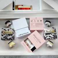 Boîte cadeau à tiroir coulissant rigide Rose Nail, impression personnalisée pour les produits de beauté pour les ongles et la manucure, vente en gros, livraison directe d'usine