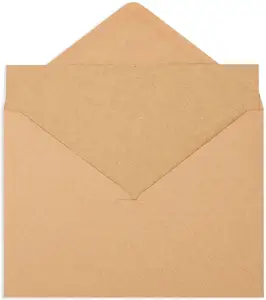 wholesale Kraft Note Cards and Envelopes Set, Blank Postcards for Invitations (5x7, Brown)