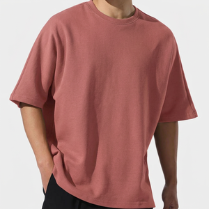 Camiseta Extra Grande para Hombre, Algodón Grueso Premium, Corte Holgado, Cuello Redondo, Manga Corta, Estilo Urbano Vintage, Transpirable y Suave - Product Image 4