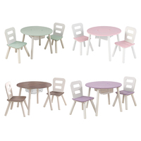 Ensemble de meubles colorés pour enfant, avec table et chaise en bois, jeu pour les enfants d'âge préscolaire, 40 pièces
