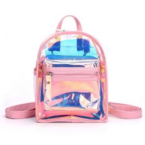 Fashion <b>Mini</b> Women Laser Transparent <b>Backpacks</b> Waterproof Dry Holographic Pvc Jelly <b>Backpack</b> for Girls Children Beach - Product Image 1