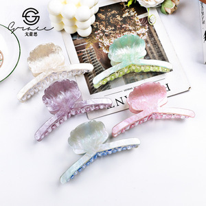 Base en plastique acrylique coquille de sirène 10cm accessoire de cheveux épingle à cheveux 2023 nouveau style pince à griffes - Product Image 1