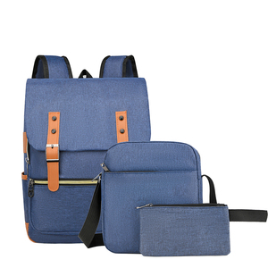 High Quality Polyester-Lined Laptop <b>Backpack</b> Set Custom Logo Business Travel Waterproof Students' Gear USB Access Zipper - Product Image 1