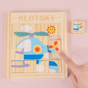 Gioco Huarong Road in Legno con Motivi e Numeri su Entrambi i Lati, Migliora le Capacità Cognitive dei Giovani - Product Image 3