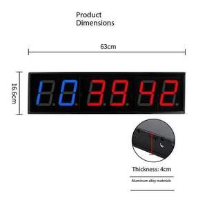 Minuteur <span class=keywords><strong>mural</strong></span> LED moderne pour salle de sport et entraînement physique - Affichage 6 chiffres de 4 pouces, fonctionnement silencieux - Product Image 2
