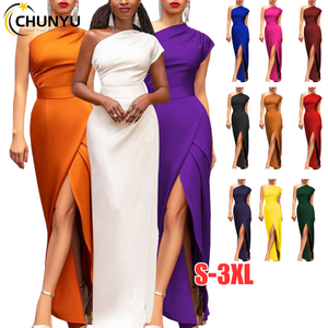 Venta caliente Moda Vestido de fiesta Sin mangas Vestido formal Una línea Vestido de noche de lujo largo - Product Image 1